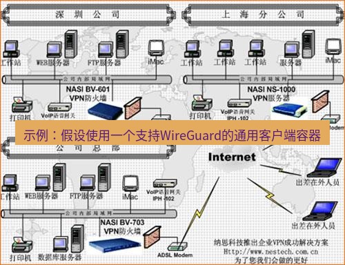 快连VPN 示例：假设使用一个支持WireGuard的通用客户端容器