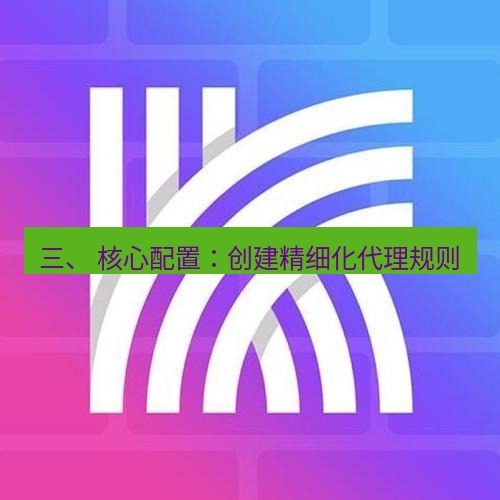 快连 三、 核心配置：创建精细化代理规则